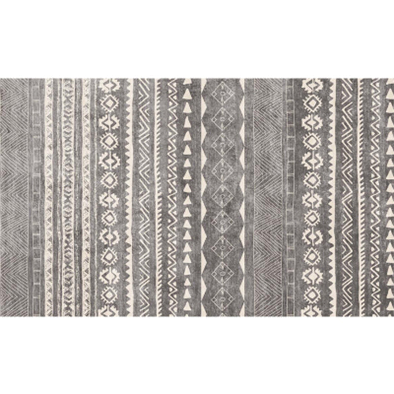 Retro Indian Style Rug Multi Color Geometric Carpet Pet Friendly Anti-Slip Stain Resistant Rug for Home Decoration Gray-Khaki Clearhalo 'Area Rug' 'Rugs' 'Southwestern' Rug' 2262616