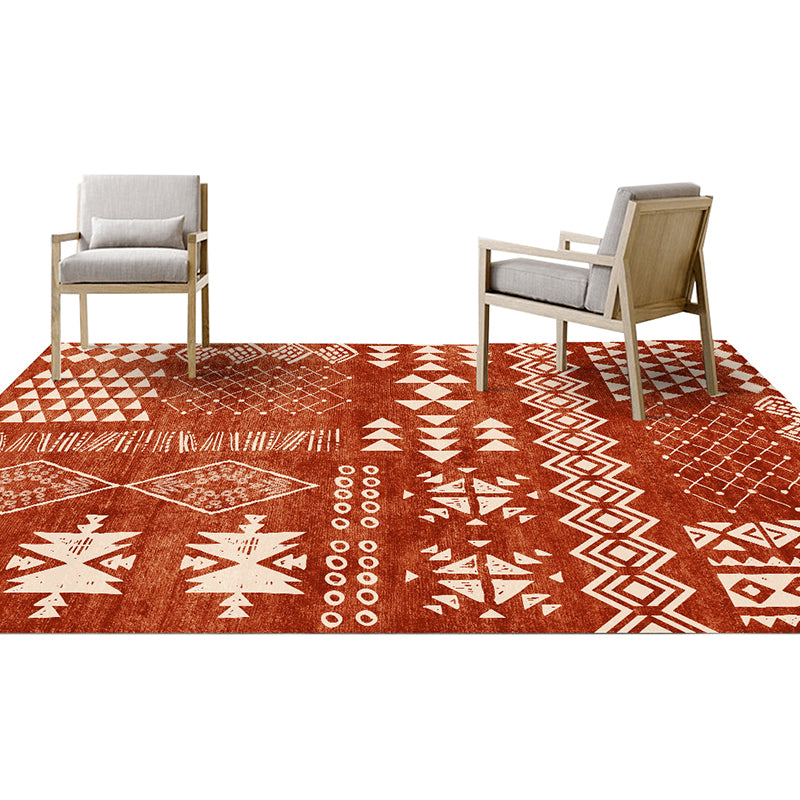 Retro Indian Style Rug Multi Color Geometric Carpet Pet Friendly Anti-Slip Stain Resistant Rug for Home Decoration Clearhalo 'Area Rug' 'Rugs' 'Southwestern' Rug' 2262617