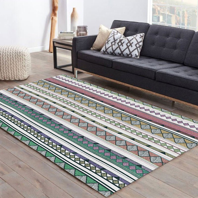 Southwestern Tribal Print Rug Multi Colored Polypropylene Rug Anti-Slip Pet Friendly Washable Rug for Family Room Dark Green Clearhalo 'Area Rug' 'Rugs' 'Southwestern' Rug' 2262630