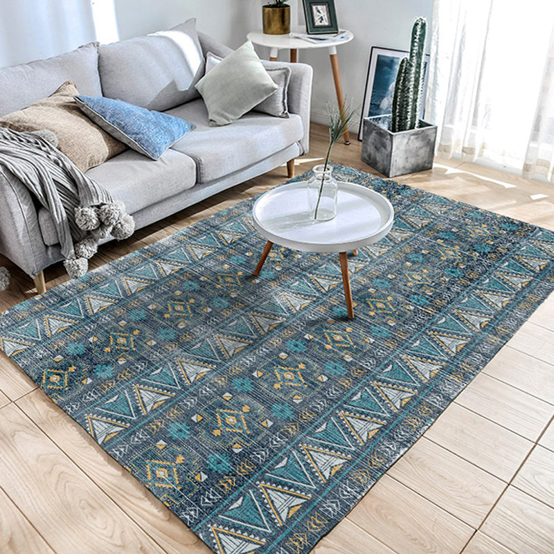 Southwestern Tribal Print Rug Multi Colored Polypropylene Rug Anti-Slip Pet Friendly Washable Rug for Family Room Peacock Green Clearhalo 'Area Rug' 'Rugs' 'Southwestern' Rug' 2262631
