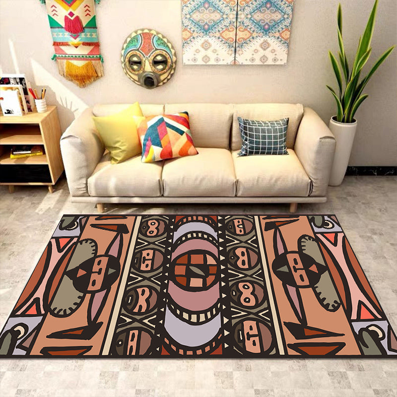 Southwestern Tribal Print Rug Multi Colored Polypropylene Rug Anti-Slip Pet Friendly Washable Rug for Family Room Brown Clearhalo 'Area Rug' 'Rugs' 'Southwestern' Rug' 2262638