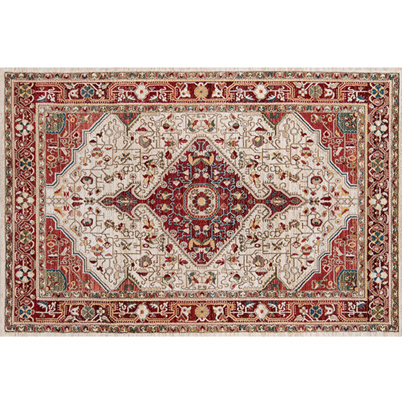 Aesthetics Tribal Pattern Rug Multicolor Indonesian Rug Polyester Stain Resistant Washable Non-Slip Rug for Decor Yellow-Red Clearhalo 'Area Rug' 'Rugs' 'Southwestern' Rug' 2262653