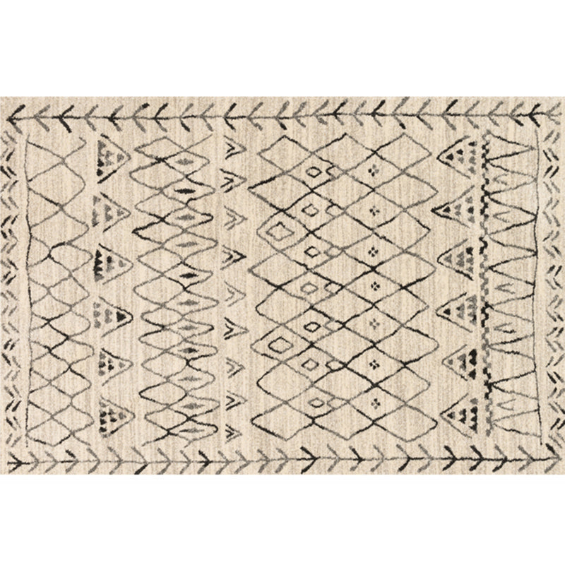 Aesthetics Tribal Pattern Rug Multicolor Indonesian Rug Polyester Stain Resistant Washable Non-Slip Rug for Decor Beige Clearhalo 'Area Rug' 'Rugs' 'Southwestern' Rug' 2262661