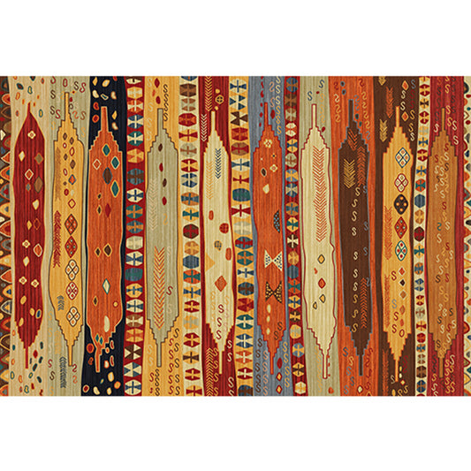 Aesthetics Tribal Pattern Rug Multicolor Indonesian Rug Polyester Stain Resistant Washable Non-Slip Rug for Decor Brown Clearhalo 'Area Rug' 'Rugs' 'Southwestern' Rug' 2262662