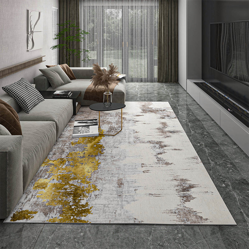 Industrial Rust Print Rug Multi-Color Synthetics Carpet Anti-Slip Machine Washable Stain Resistant Rug for Home Gold Clearhalo 'Area Rug' 'Rug' 2262707
