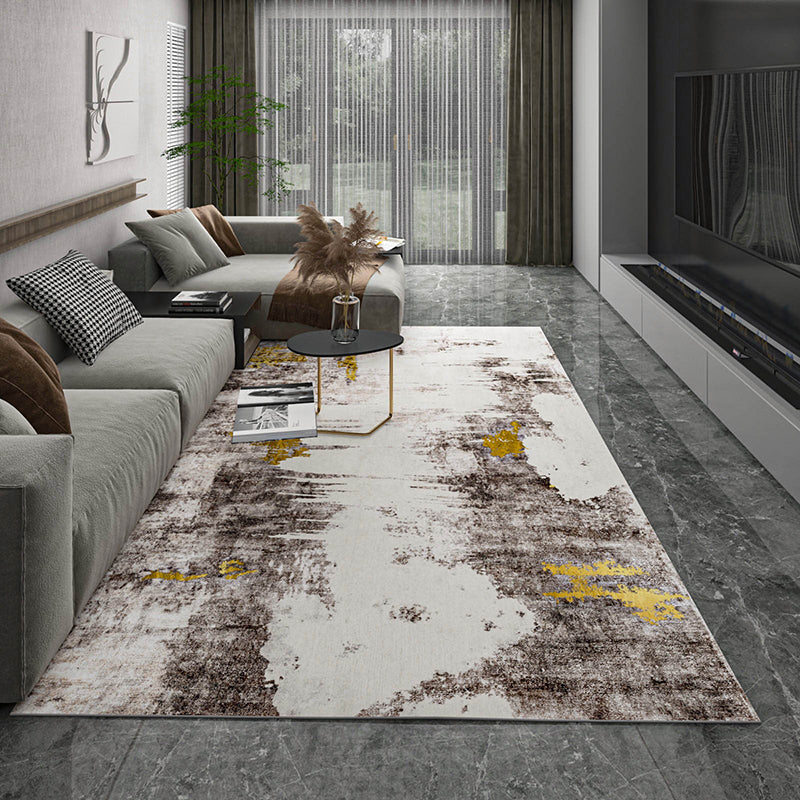 Industrial Rust Print Rug Multi-Color Synthetics Carpet Anti-Slip Machine Washable Stain Resistant Rug for Home Dark Brown Clearhalo 'Area Rug' 'Rug' 2262714