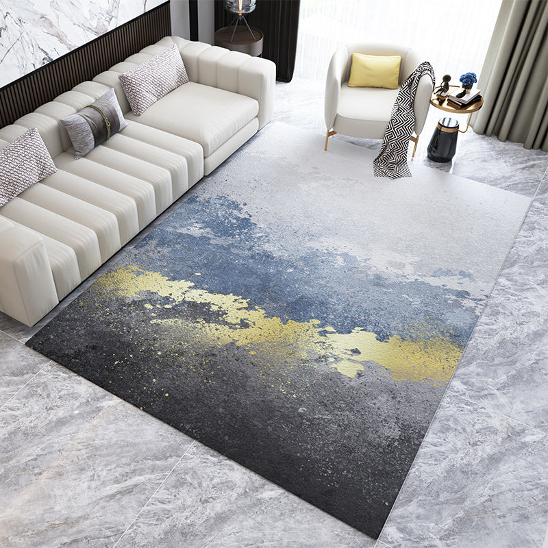 Nostalgic Mottled Surface Rug Multi Colored Industrial Rug Polyester Non-Slip Stain Resistant Washable Rug for Room Yellow-Blue Clearhalo 'Area Rug' 'Rug' 2262723
