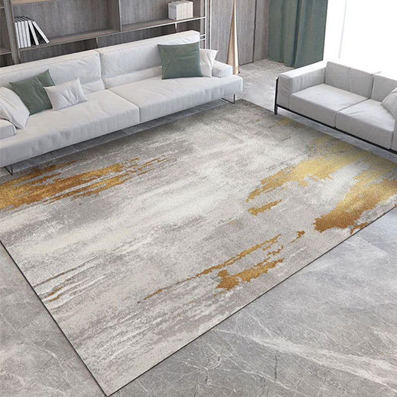 Shabby Chic Steampunk Rug Multi-Color Rustic Surface Rug Pet Friendly Non-Slip Backing Stain Resistant Rug for Drawing Room Yellow-Gray Clearhalo 'Area Rug' 'Rug' 2262762