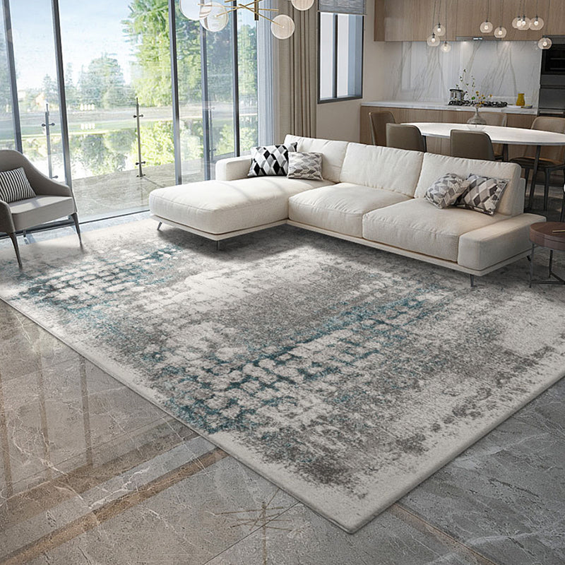 Cyberpunk Rusty Look Area Rug Multi Color Polypropylene Rug Anti-Slip Stain Resistant Machine Washable Rug for Guest Room Gray-Blue Clearhalo 'Area Rug' 'Rug' 2262831