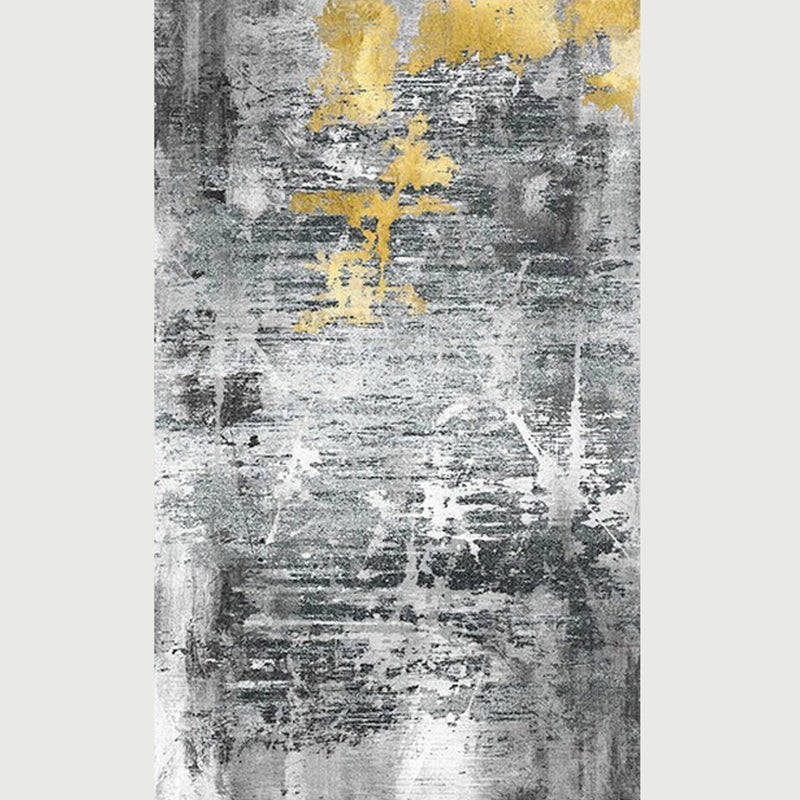 Restoration Abstract Indoor Rug Multi Colored Industrial Rug Polypropylene Pet Friendly Non-Slip Backing Washable Rug for Parlor Dark Gray-Yellow Clearhalo 'Area Rug' 'Rug' 2262872