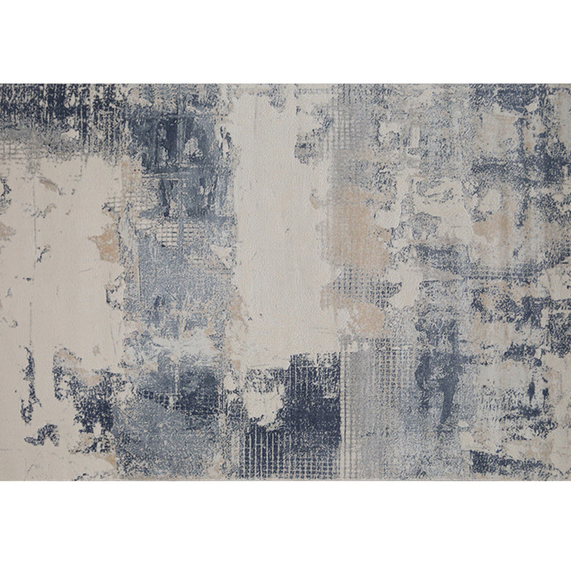Decorative Multi-Color Cyberpunk Rug Polyester Rust Patterned Rug Stain Resistant Pet Friendly Anti-Slip Backing Rug for Guest Room Gray-Blue Clearhalo 'Area Rug' 'Rug' 2262889