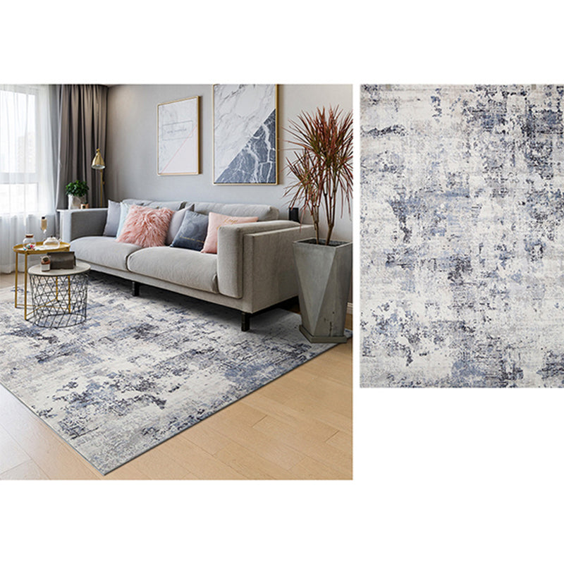 Decorative Steampunk Rug Multi Colored Heathered Abstract Rug Pet Friendly Anti-Slip Backing Machine Washable Rug for Home Gray-White 5'3" x 7'7" Clearhalo 'Area Rug' 'Rug' 2262960