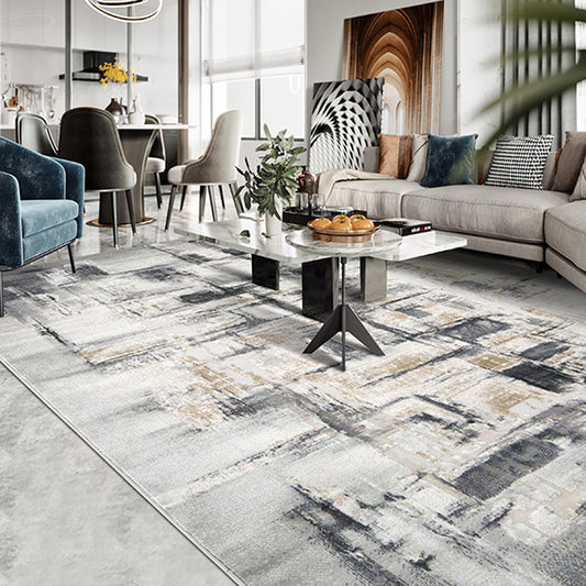 Reclaimed Abstract Rug Multi Color Industrial Carpet Polyester Washable Anti-Slip Backing Stain Resistant Rug for Living Room Clearhalo 'Area Rug' 'Rug' 2262971