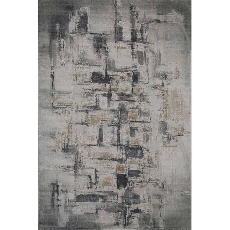 Reclaimed Abstract Rug Multi Color Industrial Carpet Polyester Washable Anti-Slip Backing Stain Resistant Rug for Living Room Grey Clearhalo 'Area Rug' 'Rug' 2262979