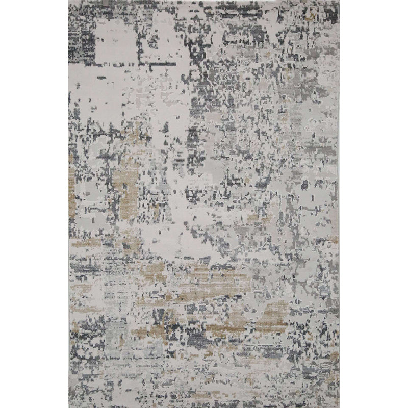 Reclaimed Abstract Rug Multi Color Industrial Carpet Polyester Washable ...