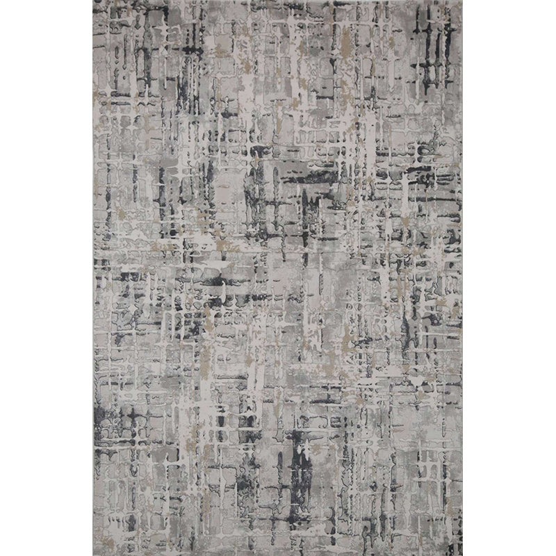 Reclaimed Abstract Rug Multi Color Industrial Carpet Polyester Washable Anti-Slip Backing Stain Resistant Rug for Living Room Cream Gray Clearhalo 'Area Rug' 'Rug' 2262985