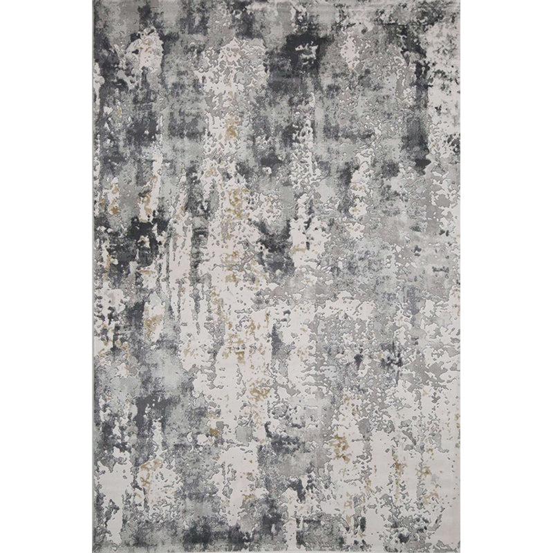 Reclaimed Abstract Rug Multi Color Industrial Carpet Polyester Washable Anti-Slip Backing Stain Resistant Rug for Living Room Smoke Gray Clearhalo 'Area Rug' 'Rug' 2262986