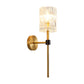 Crystal Cylindrical Wall Sconce Minimalism 1/2 Lights Brass Sconce Light Fixture for Living Room Clearhalo 'Modern wall lights' 'Modern' 'Wall Lamps & Sconces' 'Wall Lights' Lighting' 226305