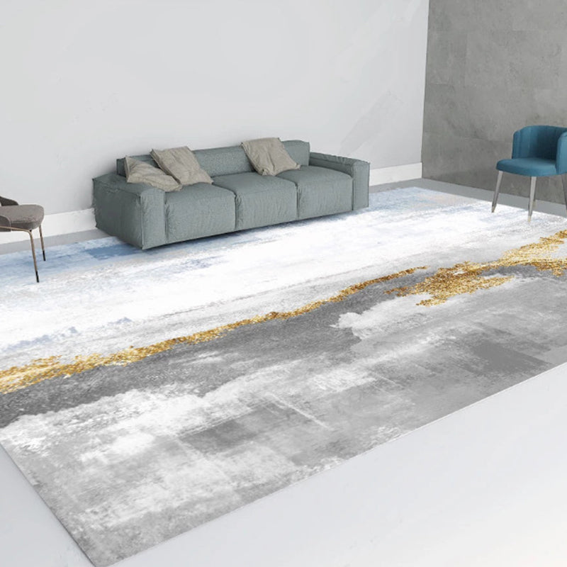 Simplicity Rustic Look Rug Multi-Color Industrial Rug Synthetics Pet Friendly Machine Washable Anti-Slip Backing Rug for Great Room Light Gray-White Clearhalo 'Area Rug' 'Rug' 2263089