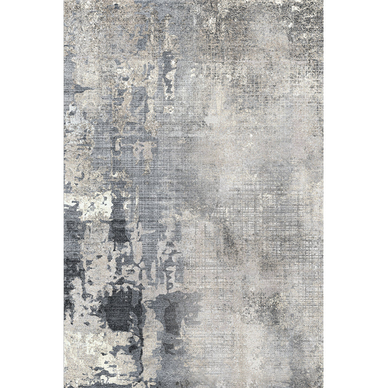 Simplicity Rustic Look Rug Multi-Color Industrial Rug Synthetics Pet Friendly Machine Washable Anti-Slip Backing Rug for Great Room Dark Gray Clearhalo 'Area Rug' 'Rug' 2263091