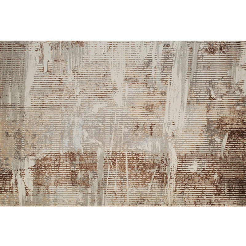Multicolor Weathered Metal Rug Polypropylene Cyberpunk Rug Washable Pet Friendly Anti-Slip Area Rug for Great Room Light Brown Clearhalo 'Area Rug' 'Rug' 2263113
