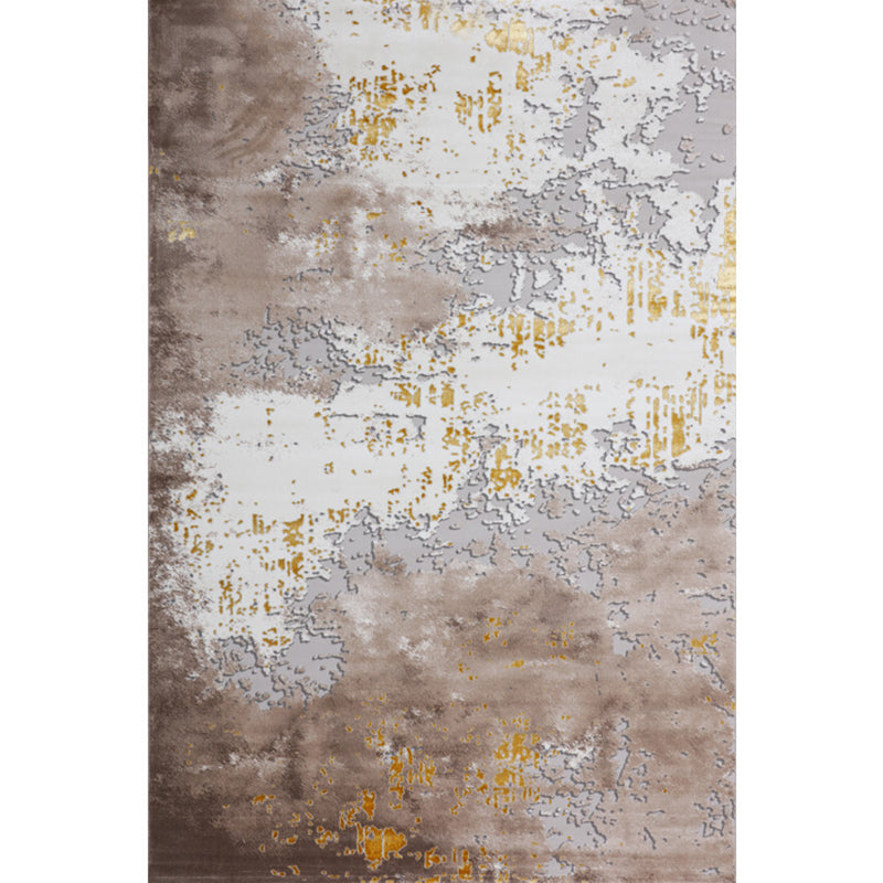 Old Multicolor Rusted Rug Polyester Steampunk Rug Machine Washable Anti-Slip Backing Pet Friendly Rug for Home Brown Clearhalo 'Area Rug' 'Rug' 2263138