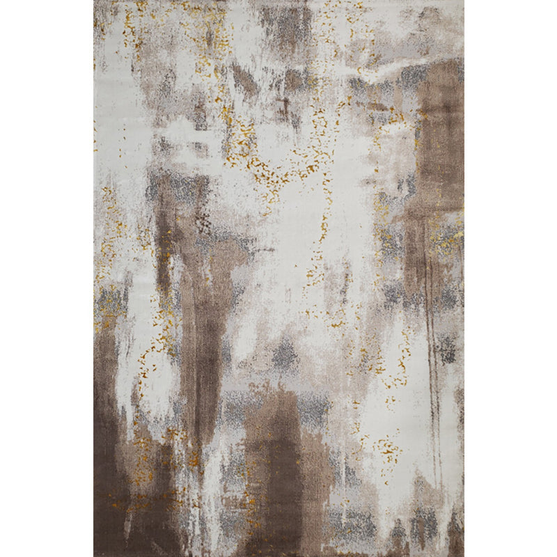 Old Multicolor Rusted Rug Polyester Steampunk Rug Machine Washable Anti-Slip Backing Pet Friendly Rug for Home White-Brown Clearhalo 'Area Rug' 'Rug' 2263140