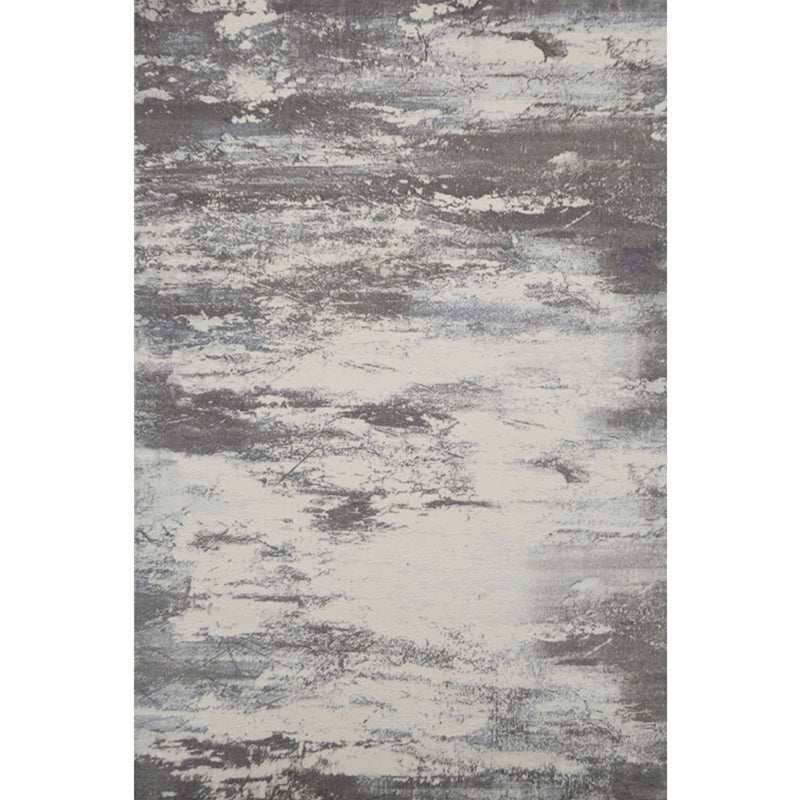 Old Multicolor Rusted Rug Polyester Steampunk Rug Machine Washable Anti-Slip Backing Pet Friendly Rug for Home Dark Gray-White Clearhalo 'Area Rug' 'Rug' 2263150