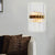 2 Lights Living Room Wall Sconce Lighting Contemporary Brass Wall Mount Light Fixture with Pipe Crystal Shade Brass Clearhalo 'Cast Iron' 'Glass' 'Industrial' 'Modern wall lights' 'Modern' 'Tiffany' 'Traditional wall lights' 'Wall Lamps & Sconces' 'Wall Lights' Lighting' 226347