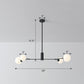 Molecular Island Ceiling Light Simplicity Opal Glass Dining Room Suspension Light Fixture 4 Black Clearhalo 'Ceiling Lights' 'Island Lights' Lighting' 2265905
