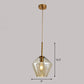 Gold Diamond Shaped Multi-Pendant Postmodern 3 Bulbs Blown Glass Hanging Ceiling Light Clearhalo 'Ceiling Lights' 'Modern Pendants' 'Modern' 'Pendant Lights' 'Pendants' Lighting' 2266016