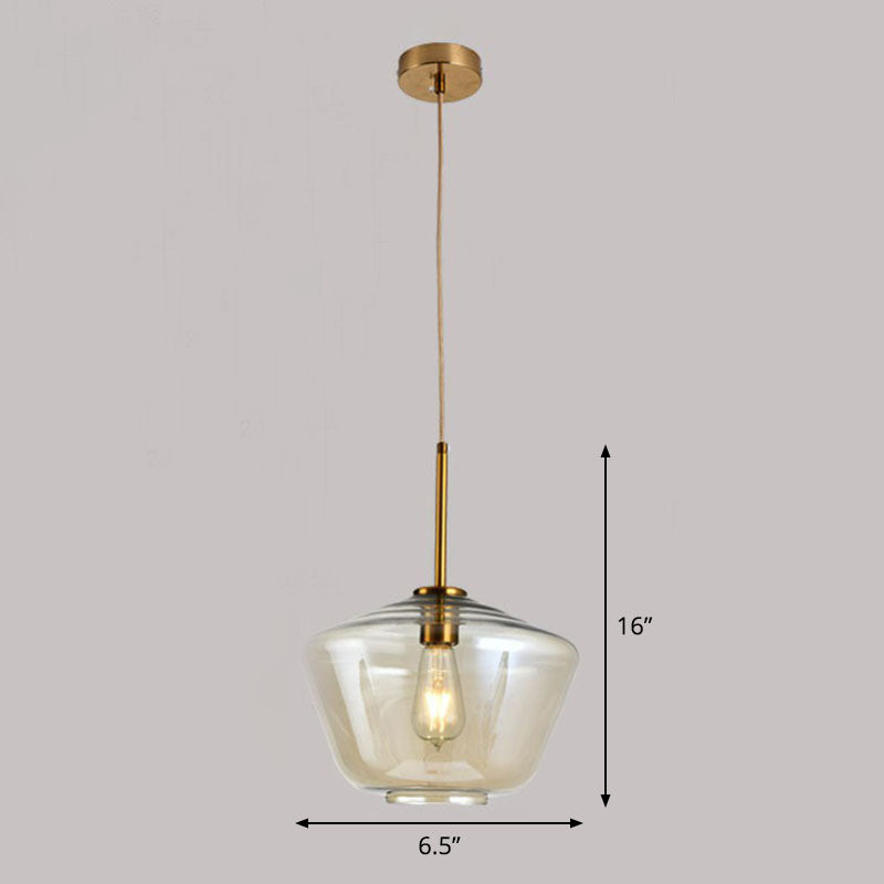 Gold Diamond Shaped Multi-Pendant Postmodern 3 Bulbs Blown Glass Hanging Ceiling Light Clearhalo 'Ceiling Lights' 'Modern Pendants' 'Modern' 'Pendant Lights' 'Pendants' Lighting' 2266018