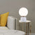 Globe White Glass Nightstand Light Nordic 1 Head Table Lamp with Dome Marble Base White Clearhalo 'Lamps' 'Table Lamps' Lighting' 2266161