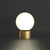 Simple Spherical Small Night Light Glass Single Bedroom Table Lamp with Gold Finish Base Gold E Clearhalo 'Lamps' 'Table Lamps' Lighting' 2266171