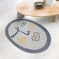 Funny Figure Face Drawing Rug Multicolor Nordic Area Carpet Polypropylene Non-Slip Pet Friendly Machine Washable Rug for Home Clearhalo 'Area Rug' 'Rug' 2266549