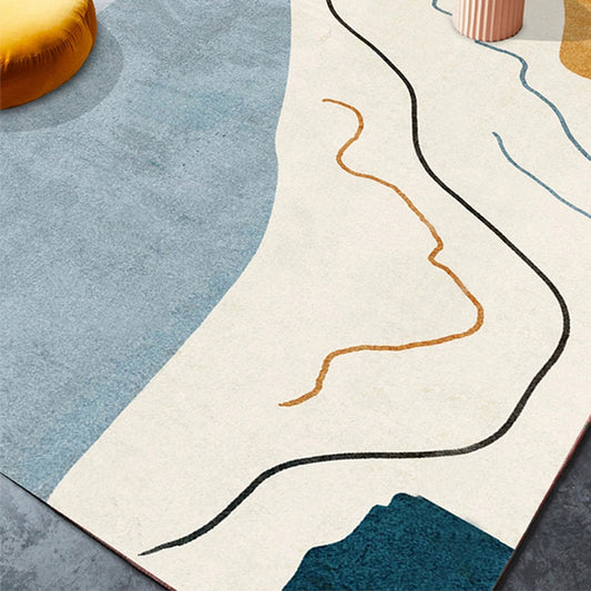 Nordic Interior Area Rug Multicolor Colorblock Abstract Print Rug Polyester Stain Resistant Anti-Slip Backing Machine Washable Rug Clearhalo 'Area Rug' 'Rug' 2266563