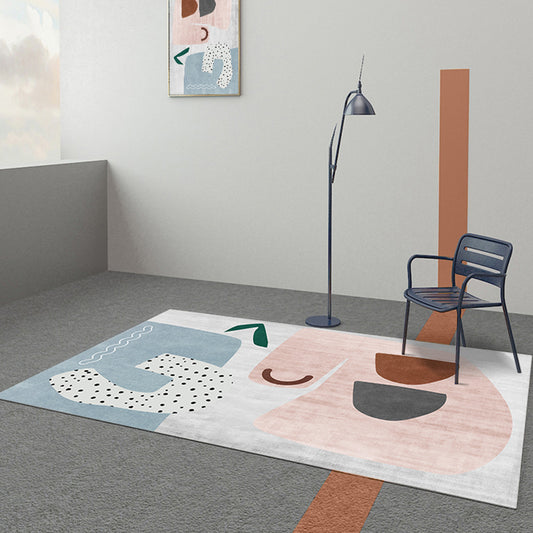 Nordic Interior Area Rug Multicolor Colorblock Abstract Print Rug Polyester Stain Resistant Anti-Slip Backing Machine Washable Rug Clearhalo 'Area Rug' 'Rug' 2266566