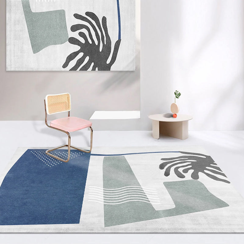 Nordic Interior Area Rug Multicolor Colorblock Abstract Print Rug Polyester Stain Resistant Anti-Slip Backing Machine Washable Rug Clearhalo 'Area Rug' 'Rug' 2266570