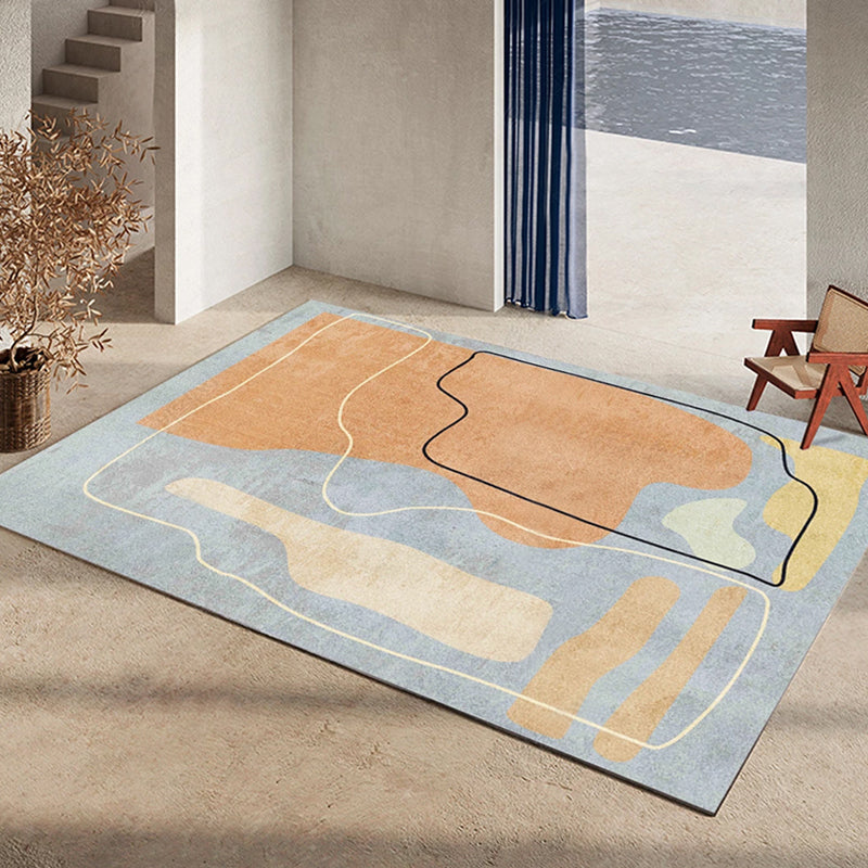 Nordic Interior Area Rug Multicolor Colorblock Abstract Print Rug Polyester Stain Resistant Anti-Slip Backing Machine Washable Rug Yellow-Red Clearhalo 'Area Rug' 'Rug' 2266576