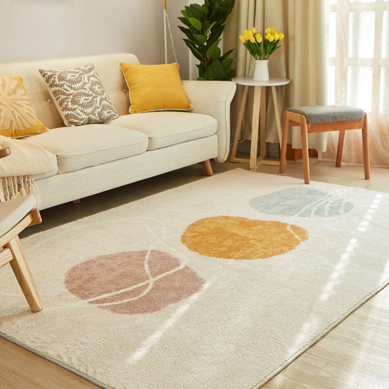 Decorative Multi-Colored Nordic Rug Synthetics Color Block Rug Pet Friendly Non-Slip Backing Washable Rug for Living Room Yellow-Pink Clearhalo 'Area Rug' 'Rug' 2266594