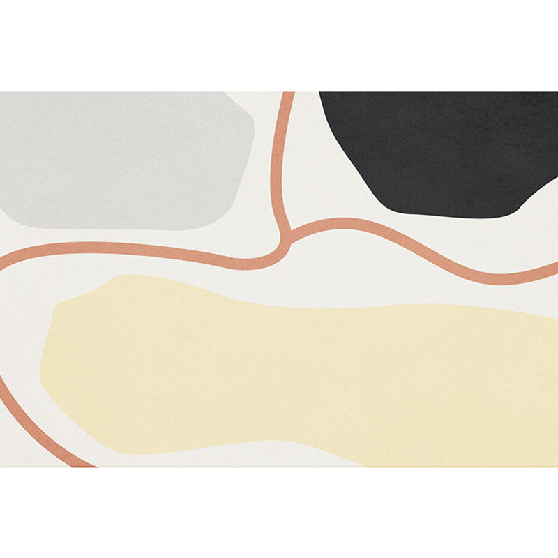 Artistic Minimalist Rug Multi Color Abstract Color-Blocking Rug Pet Friendly Washable Anti-Slip Rug for Drawing Room Yellow Clearhalo 'Area Rug' 'Rug' 2266601