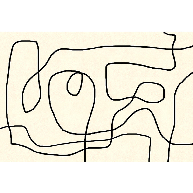 Artistic Minimalist Rug Multi Color Abstract Color-Blocking Rug Pet Friendly Washable Anti-Slip Rug for Drawing Room Beige Clearhalo 'Area Rug' 'Rug' 2266609