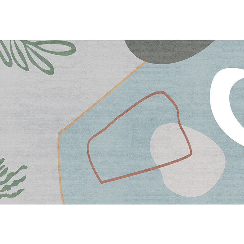 Artistic Minimalist Rug Multi Color Abstract Color-Blocking Rug Pet Friendly Washable Anti-Slip Rug for Drawing Room Light Blue Clearhalo 'Area Rug' 'Rug' 2266611