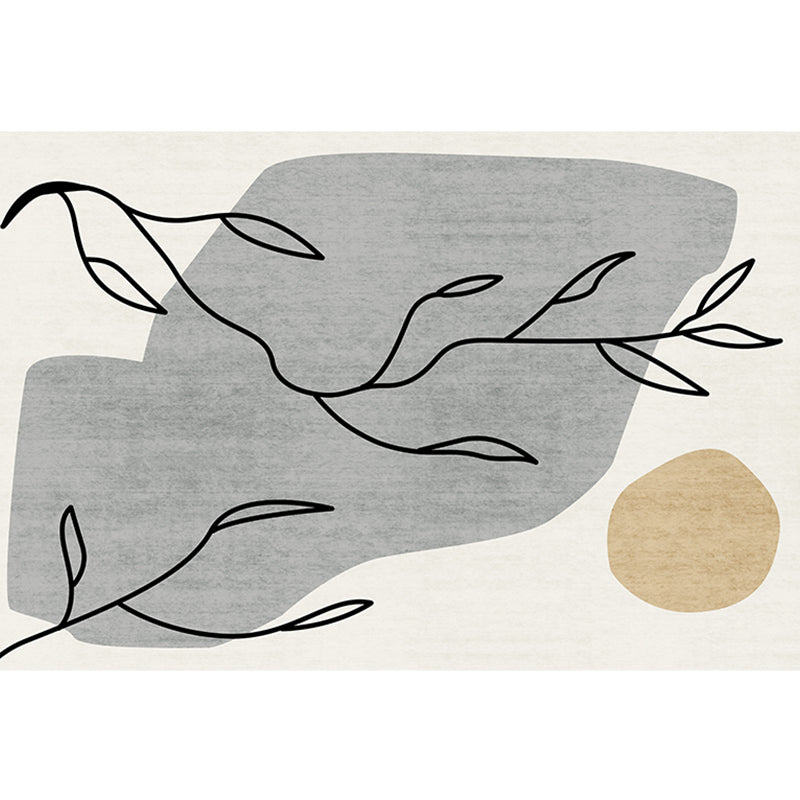 Artistic Minimalist Rug Multi Color Abstract Color-Blocking Rug Pet Friendly Washable Anti-Slip Rug for Drawing Room Grey Clearhalo 'Area Rug' 'Rug' 2266614