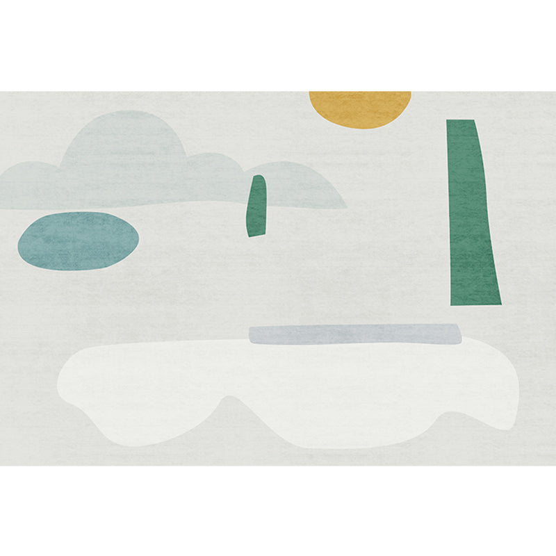 Artistic Minimalist Rug Multi Color Abstract Color-Blocking Rug Pet Friendly Washable Anti-Slip Rug for Drawing Room Light Green Clearhalo 'Area Rug' 'Rug' 2266616