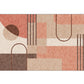 Modern Geometry Color Block Rug Multi-Color Synthetics Carpet Washable Anti-Slip Backing Pet Friendly Rug for Living Room Orange Pink Clearhalo 'Area Rug' 'Rug' 2266627