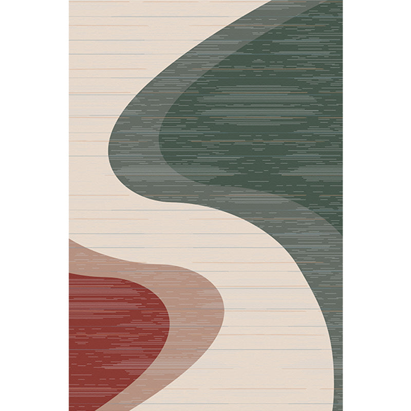 Multi Color Home Area Rug Nordic Abstract Color Block Rug Polyester Stain Resistant Non-Slip Backing Machine Washable Rug Dark Green Clearhalo 'Area Rug' 'Rug' 2266637