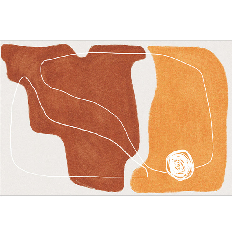 Original Design Scandinavian Style Rug Multicolor Abstract Colorblock Rug Washable Non-Slip Stain Resistant Rug for Room Red-Yellow Clearhalo 'Area Rug' 'Rug' 2266717