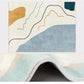 Nordic Colorblock Line Art Rug Multi-Colored Synthetics Rug Machine Washable Pet Friendly Anti-Slip Carpet for Drawing Room Gray Blue Clearhalo 'Area Rug' 'Rug' 2266721