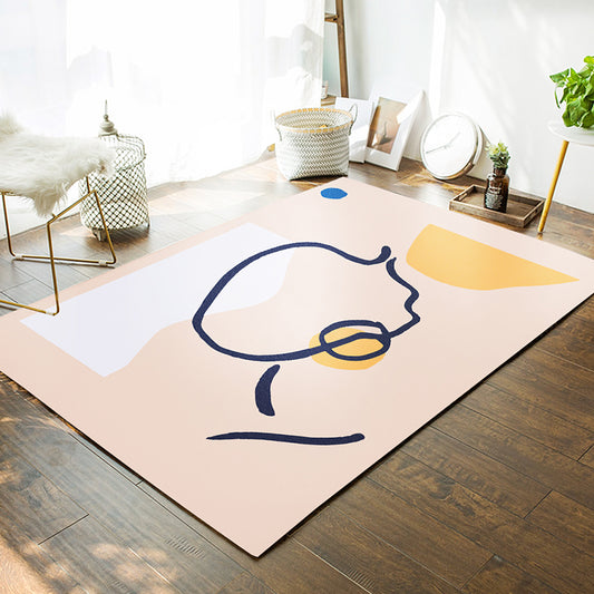Decorative Modern Rug Multicolor Picasso Abstract Figure Art Rug Washable Pet Friendly Anti-Slip Backing Carpet for Home Clearhalo 'Area Rug' 'Rug' 2266738